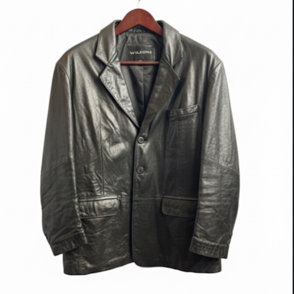 Wilsons Leather Black Pea Coat